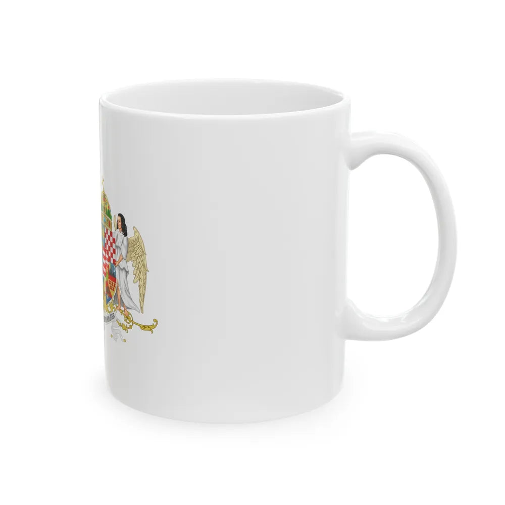 Austro-hungarian coat of arms 1914 - White Coffee Mug-Go Mug Yourself