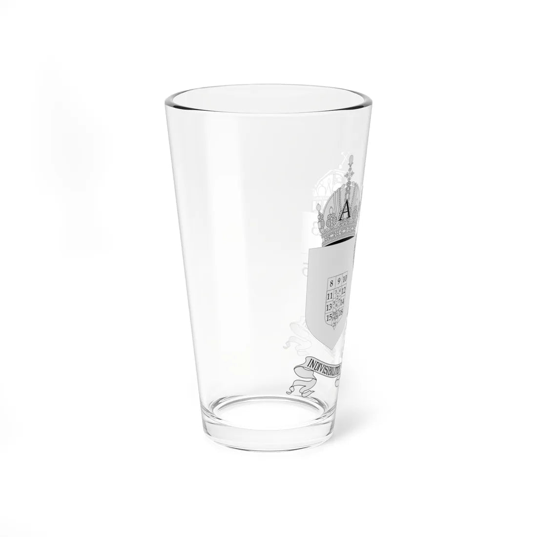 Austro-hungarian coat of arms 1914 with numbers (Austria) (Coat of Arms) Pint Glass 16oz - Go Mug Yourself