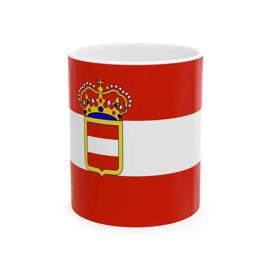 Austro-Hungarian Naval Jack 1894 (Austria) White Coffee Mug 11oz - Go Mug Yourself