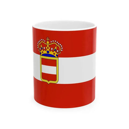 Austro-Hungarian Naval Jack 1894 (Austria) White Coffee Mug 11oz - Go Mug Yourself