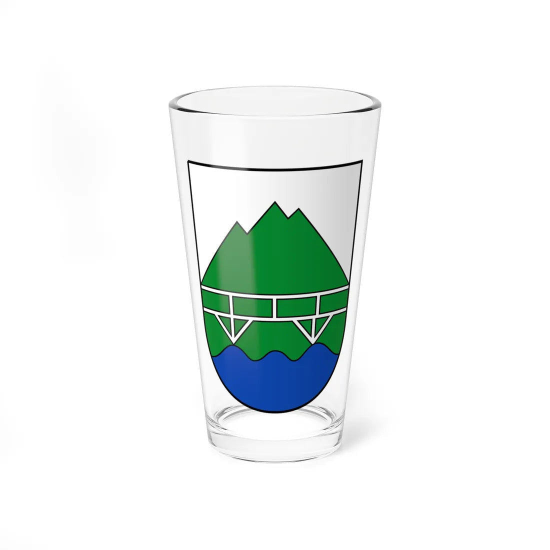 AUT Bruck an der Grossglocknerstr COA (Austria) (Coat of Arms) Pint Glass 16oz 16oz - Go Mug Yourself