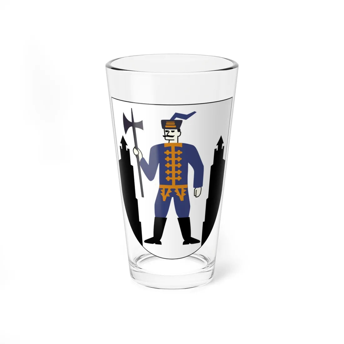 AUT Oberwart COA (Austria) (Coat of Arms) Pint Glass 16oz 16oz - Go Mug Yourself