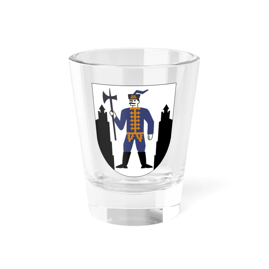 AUT Oberwart COA (Austria) (Coat of Arms) Shot Glass 1.5oz 1.5oz - Go Mug Yourself