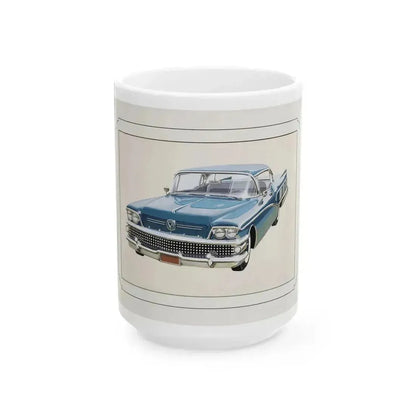 Automobile illustration 1 - White Coffee Mug 15oz - Go Mug Yourself