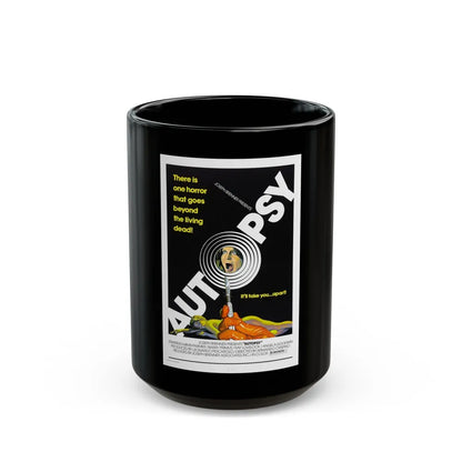 AUTOPSY 1975 Movie Poster - Black Coffee Mug-15oz-Go Mug Yourself