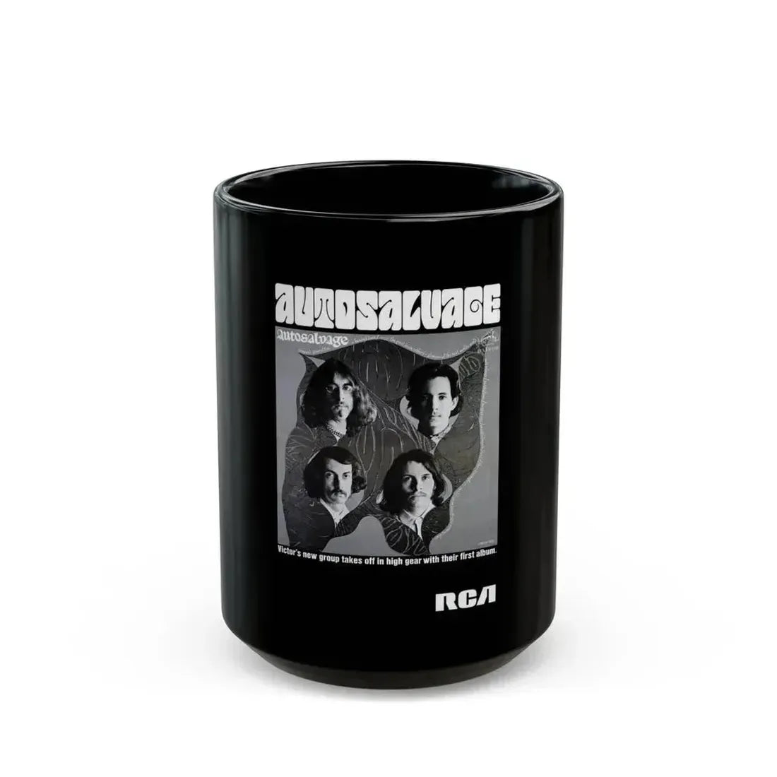 Autosalvage 1968 (Music Poster) Black Coffee Mug 15oz - Go Mug Yourself