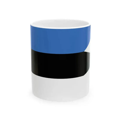 Auxiliary Ensign of Estonia (Estonia) White Coffee Mug 11oz - Go Mug Yourself