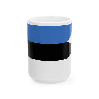 Auxiliary Ensign of Estonia (Estonia) White Coffee Mug 15oz - Go Mug Yourself