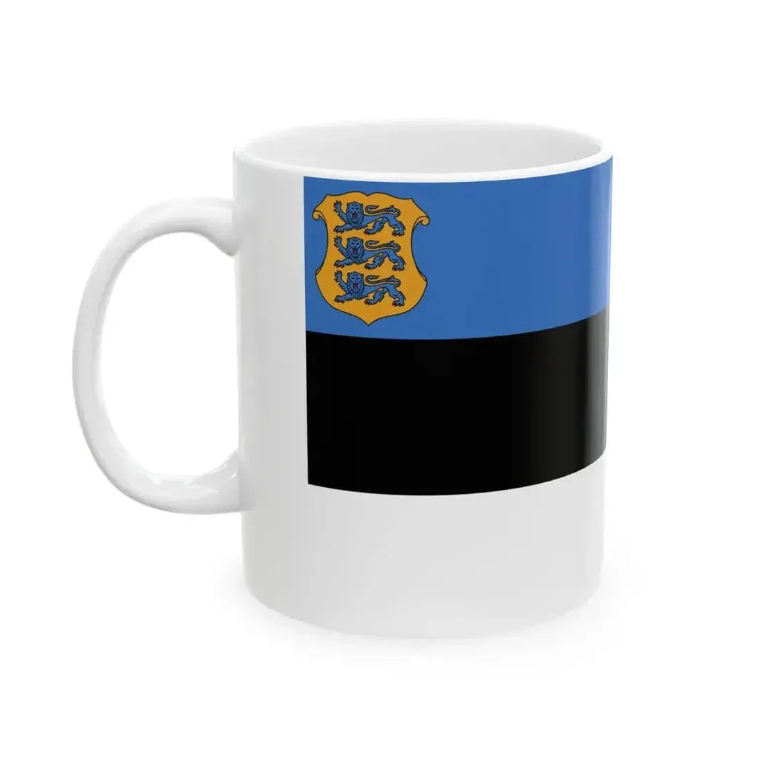 Auxiliary Ensign of Estonia (Estonia) White Coffee Mug - Go Mug Yourself