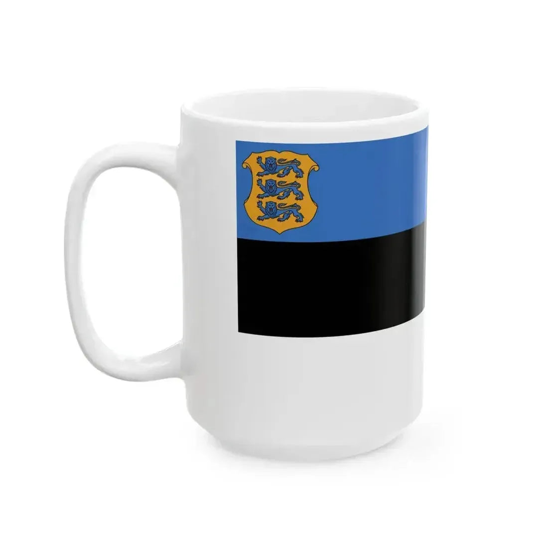 Auxiliary Ensign of Estonia (Estonia) White Coffee Mug - Go Mug Yourself
