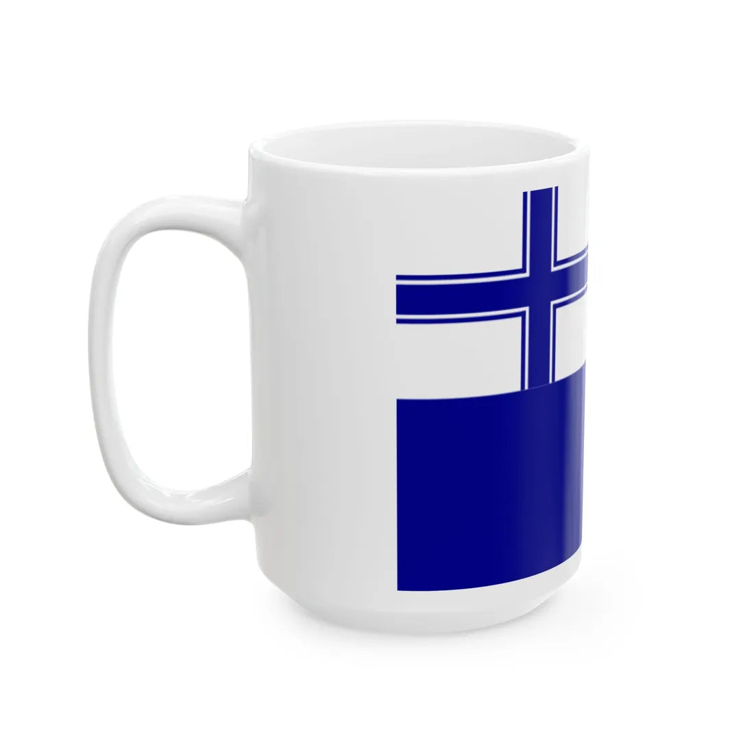 Auxiliary Naval Ensign of Ukraine 1994-1997 (Ukraine) White Coffee Mug - Go Mug Yourself