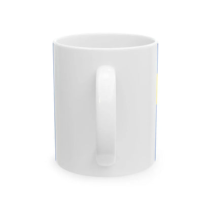 Auxiliary Naval Ensign of Ukraine Civillian - dress 1918 (Ukraine) White Coffee Mug - Go Mug Yourself