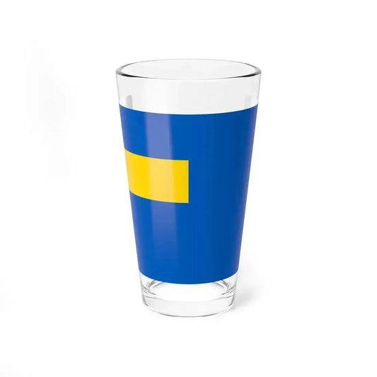 Auxiliary Naval Ensign of Ukraine Civillian officer 1918 (Ukraine) Pint Glass 16oz 16oz - Go Mug Yourself