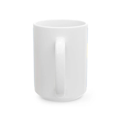 Auxiliary Naval Ensign of Ukraine Civillian officer 1918 (Ukraine) White Coffee Mug - Go Mug Yourself