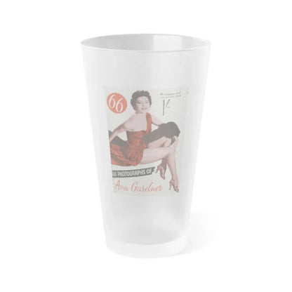 Ava Gardner #100 - Mag. Cover (Vintage Female Icon) Frosted Pint Glass 16oz 16oz Frosted - Go Mug Yourself