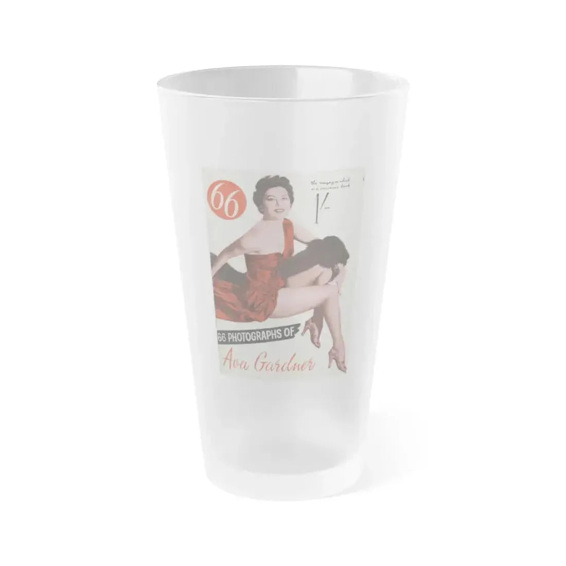 Ava Gardner #100 - Mag. Cover (Vintage Female Icon) Frosted Pint Glass 16oz 16oz Frosted - Go Mug Yourself