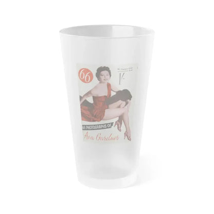Ava Gardner #100 - Mag. Cover (Vintage Female Icon) Frosted Pint Glass 16oz 16oz Frosted - Go Mug Yourself