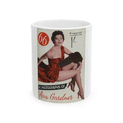 Ava Gardner #100 - Mag. Cover (Vintage Female Icon) White Coffee Mug 11oz - Go Mug Yourself
