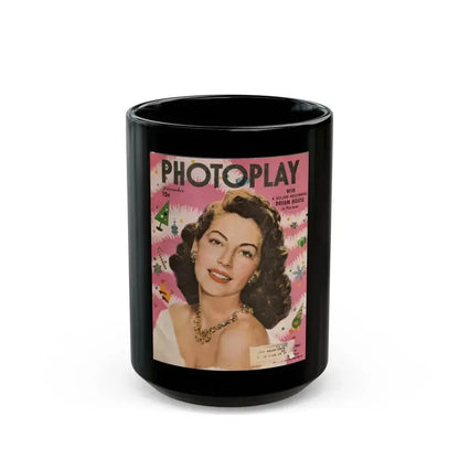 Ava Gardner #116 - Mag. Cover (Vintage Female Icon) Black Coffee Mug 15oz - Go Mug Yourself