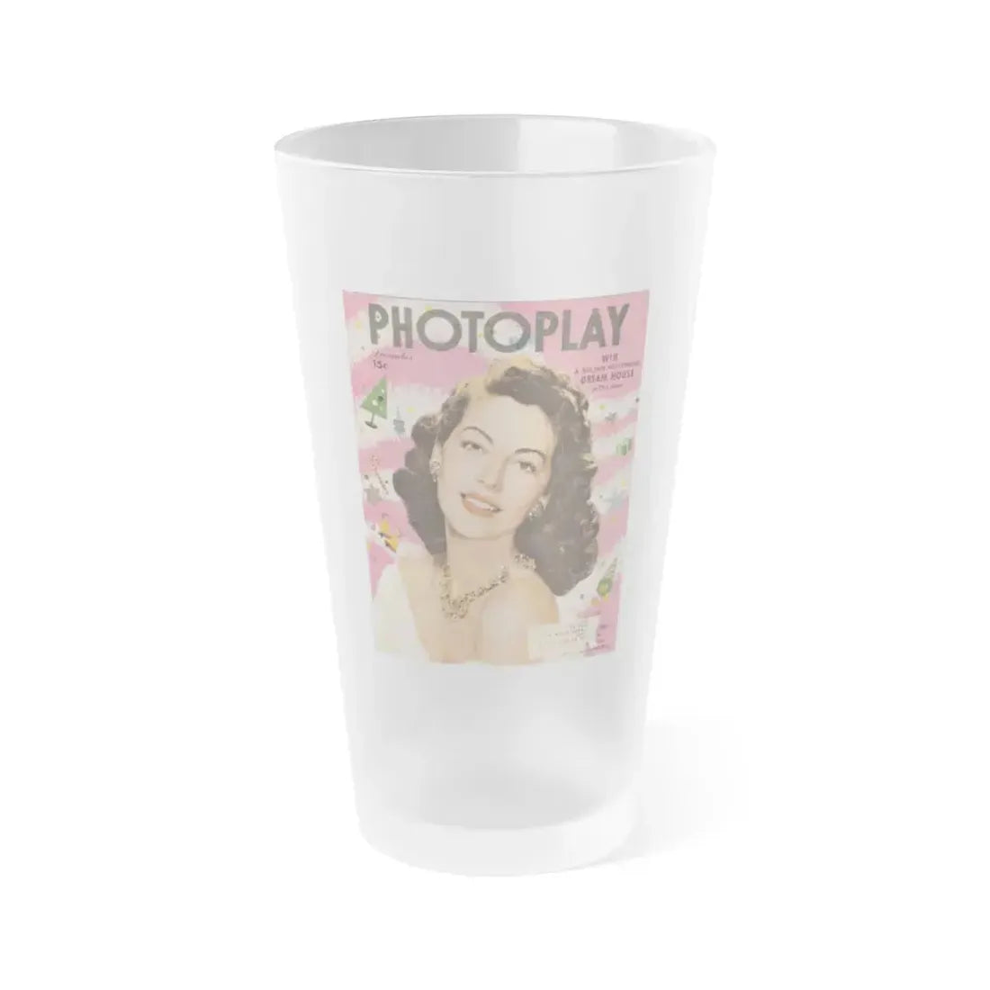 Ava Gardner #116 - Mag. Cover (Vintage Female Icon) Frosted Pint Glass 16oz 16oz Frosted - Go Mug Yourself