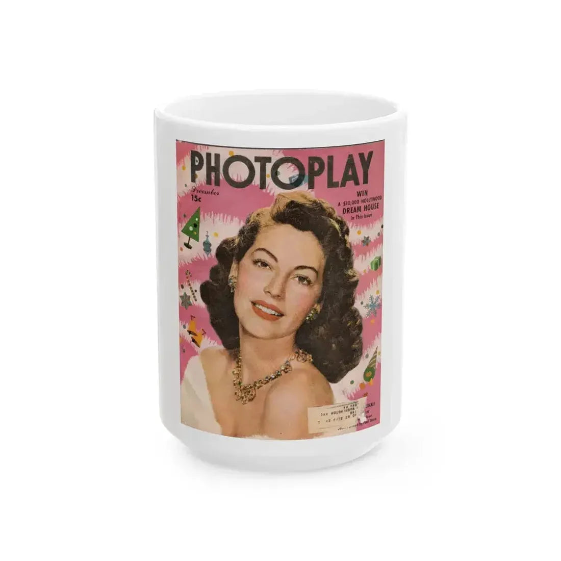 Ava Gardner #116 - Mag. Cover (Vintage Female Icon) White Coffee Mug 15oz - Go Mug Yourself