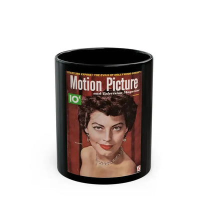 Ava Gardner #117 - Mag. Cover (Vintage Female Icon) Black Coffee Mug 11oz - Go Mug Yourself