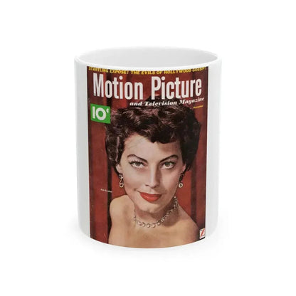 Ava Gardner #117 - Mag. Cover (Vintage Female Icon) White Coffee Mug 11oz - Go Mug Yourself
