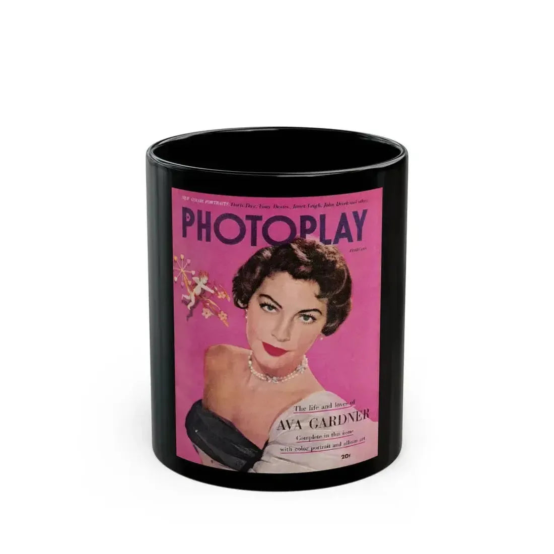 Ava Gardner #118 - Mag. Cover (Vintage Female Icon) Black Coffee Mug 11oz - Go Mug Yourself