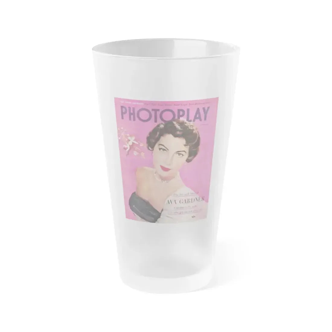 Ava Gardner #118 - Mag. Cover (Vintage Female Icon) Frosted Pint Glass 16oz 16oz Frosted - Go Mug Yourself