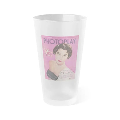 Ava Gardner #118 - Mag. Cover (Vintage Female Icon) Frosted Pint Glass 16oz 16oz Frosted - Go Mug Yourself