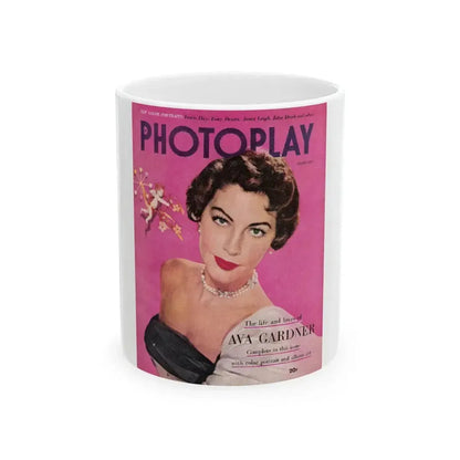 Ava Gardner #118 - Mag. Cover (Vintage Female Icon) White Coffee Mug 11oz - Go Mug Yourself