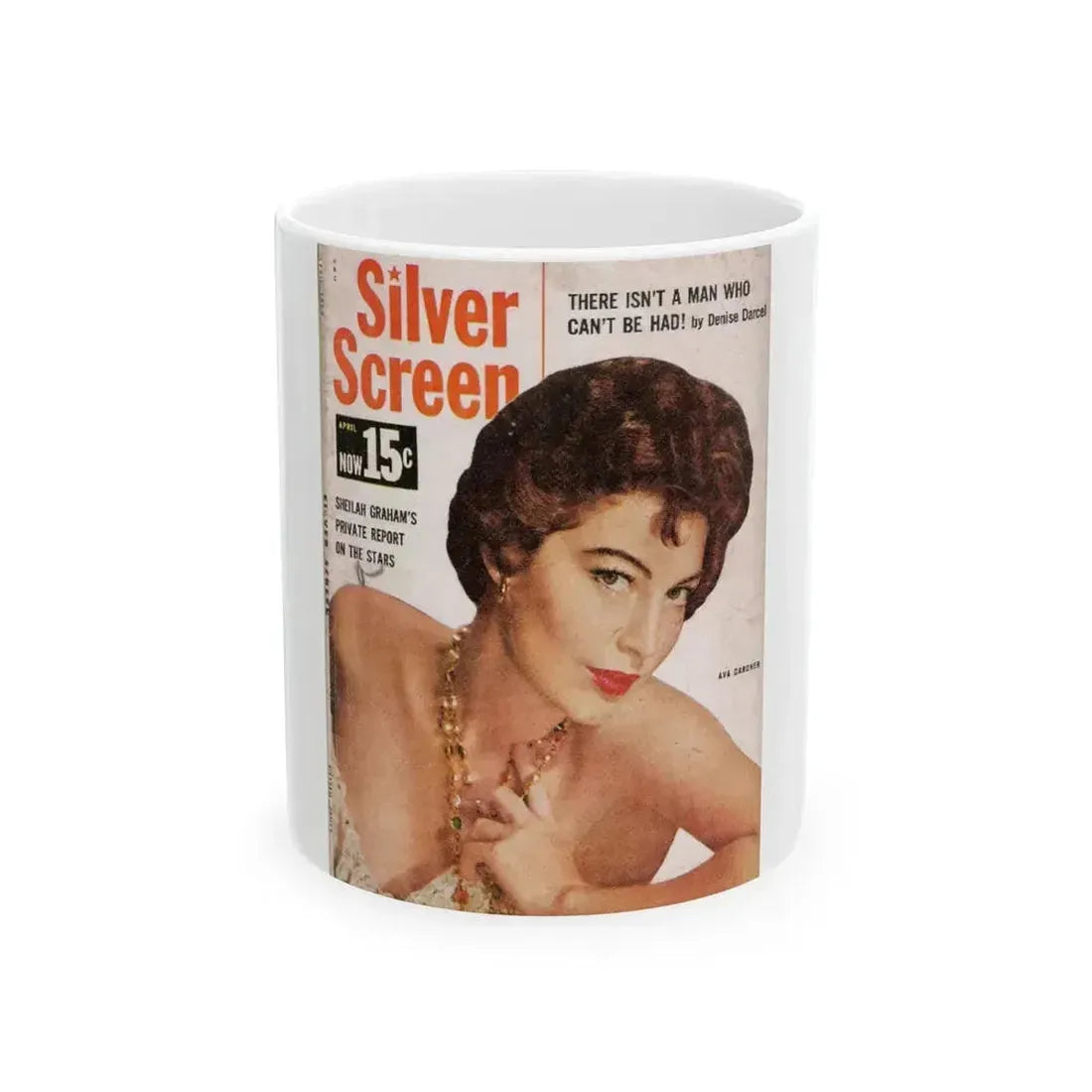 Ava Gardner #119 - Mag. Cover (Vintage Female Icon) White Coffee Mug 11oz - Go Mug Yourself
