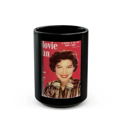 Ava Gardner #120 - Mag. Cover (Vintage Female Icon) Black Coffee Mug 15oz - Go Mug Yourself