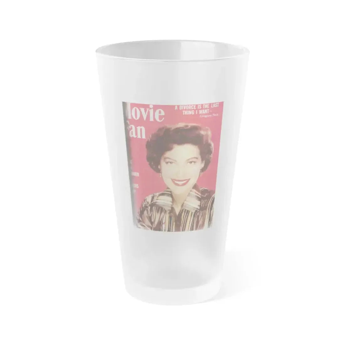 Ava Gardner #120 - Mag. Cover (Vintage Female Icon) Frosted Pint Glass 16oz 16oz Frosted - Go Mug Yourself