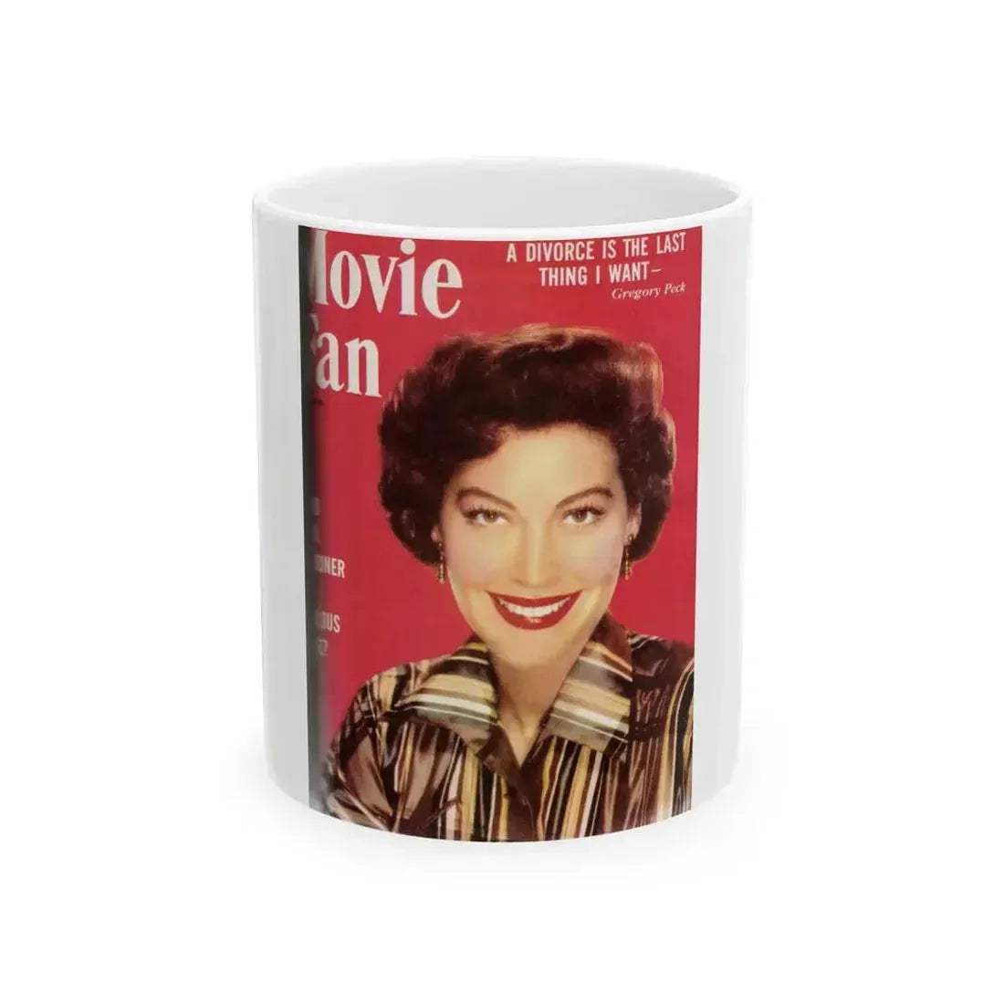 Ava Gardner #120 - Mag. Cover (Vintage Female Icon) White Coffee Mug 11oz - Go Mug Yourself