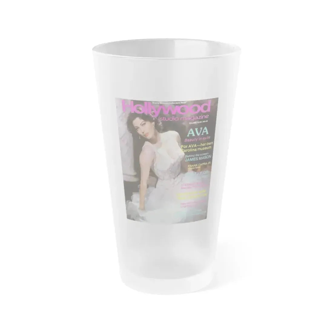 Ava Gardner #121 - Mag. Cover (Vintage Female Icon) Frosted Pint Glass 16oz 16oz Frosted - Go Mug Yourself