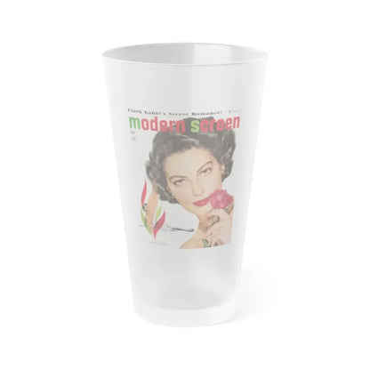 Ava Gardner #122 - Mag. Cover (Vintage Female Icon) Frosted Pint Glass 16oz 16oz Frosted - Go Mug Yourself