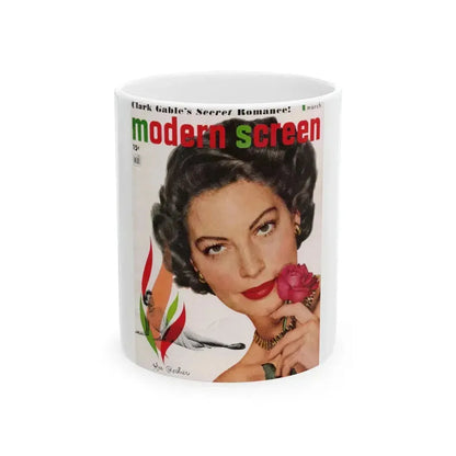 Ava Gardner #122 - Mag. Cover (Vintage Female Icon) White Coffee Mug 11oz - Go Mug Yourself