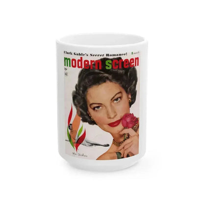 Ava Gardner #122 - Mag. Cover (Vintage Female Icon) White Coffee Mug 15oz - Go Mug Yourself
