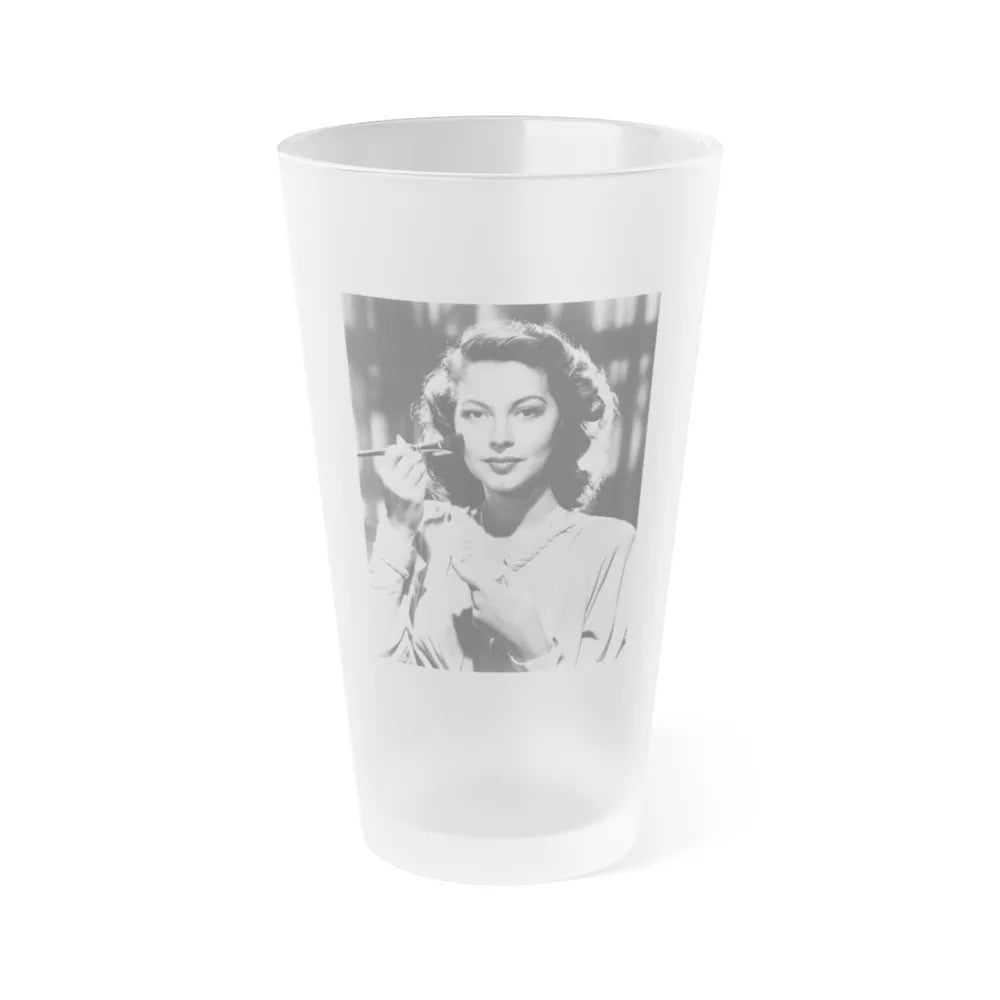 Ava Gardner #123 (Vintage Female Icon) Frosted Pint Glass 16oz-16oz-Frosted-Go Mug Yourself