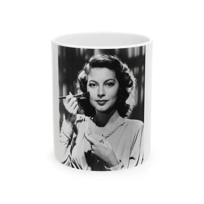 Ava Gardner #123 (Vintage Female Icon) White Coffee Mug-11oz-Go Mug Yourself