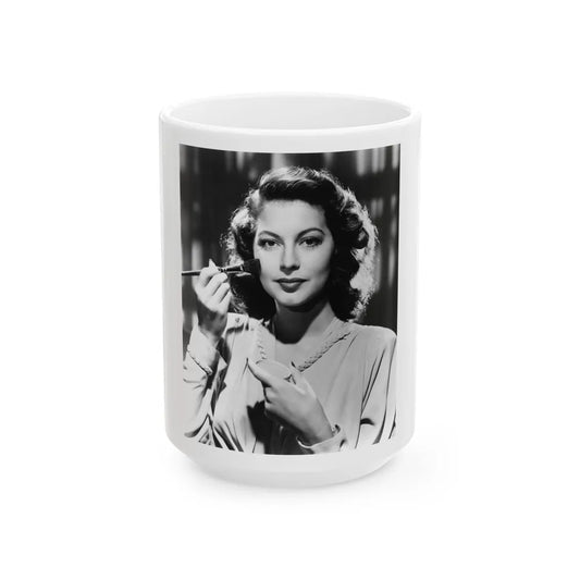 Ava Gardner #123 (Vintage Female Icon) White Coffee Mug-15oz-Go Mug Yourself