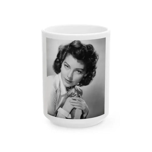 Ava Gardner #124 (Vintage Female Icon) White Coffee Mug 15oz - Go Mug Yourself
