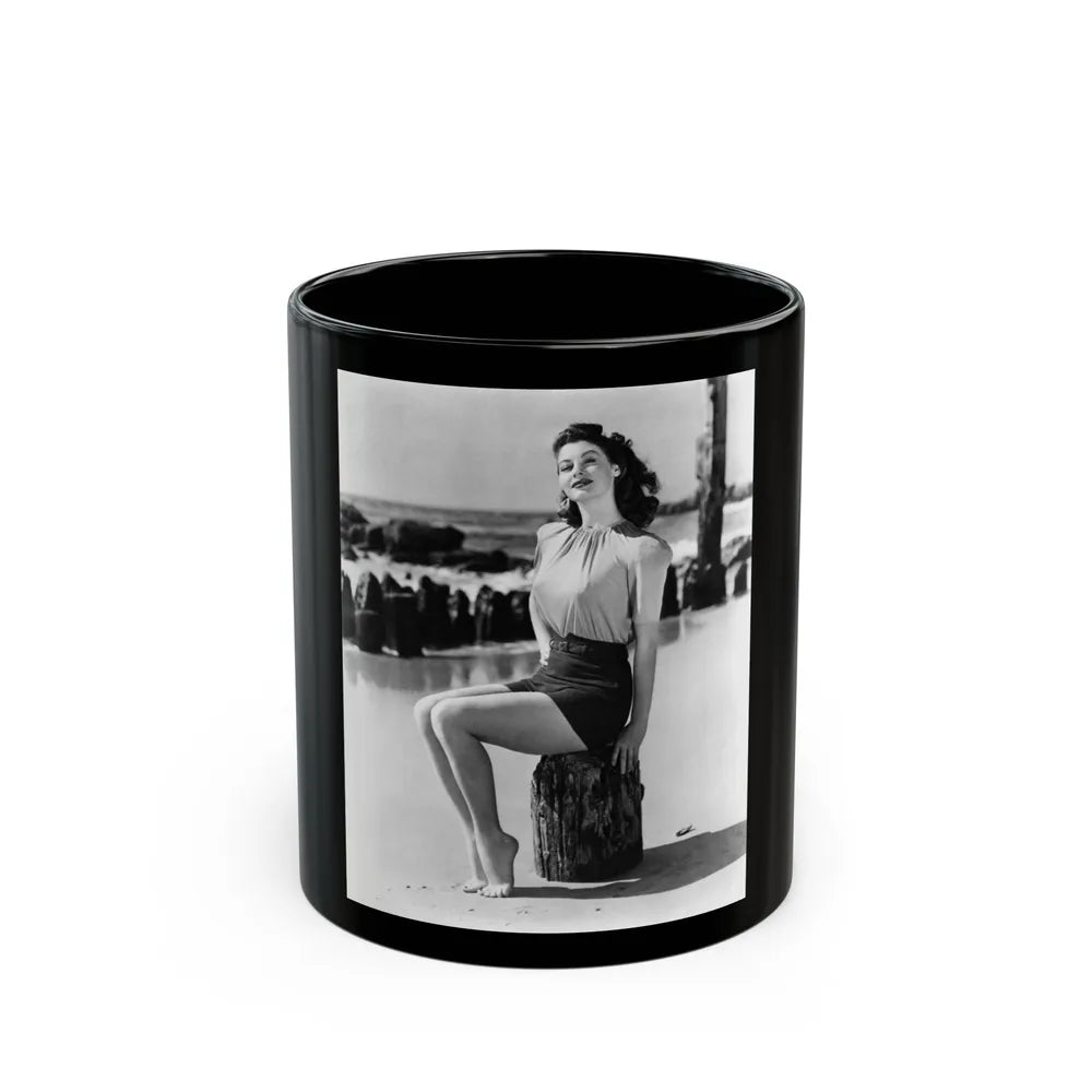 Ava Gardner #125 (Vintage Female Icon) Black Coffee Mug-11oz-Go Mug Yourself