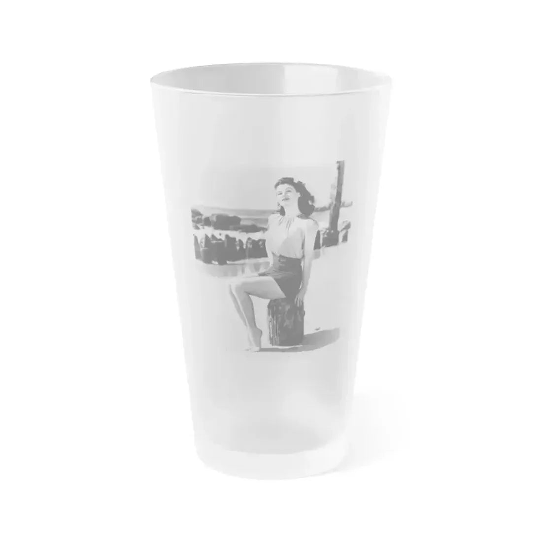 Ava Gardner #125 (Vintage Female Icon) Frosted Pint Glass 16oz 16oz Frosted - Go Mug Yourself