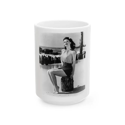 Ava Gardner #125 (Vintage Female Icon) White Coffee Mug-15oz-Go Mug Yourself