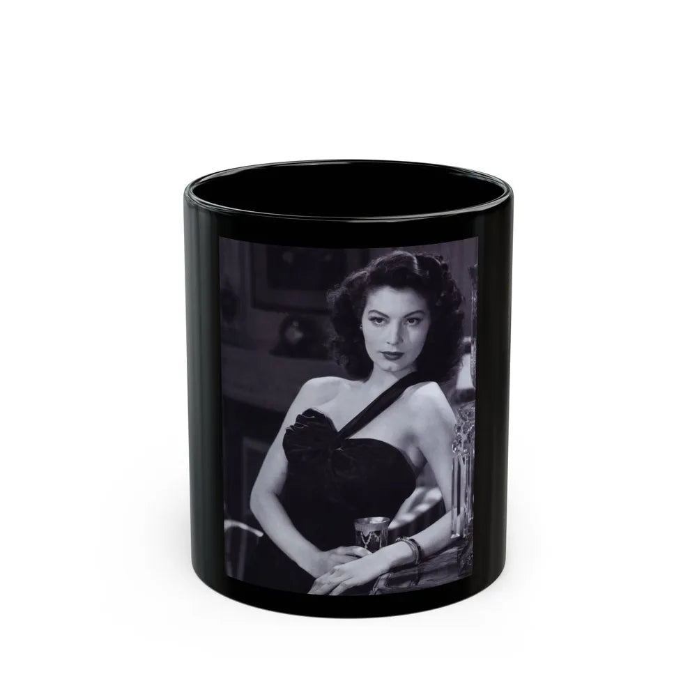 Ava Gardner #126 (Vintage Female Icon) Black Coffee Mug-11oz-Go Mug Yourself