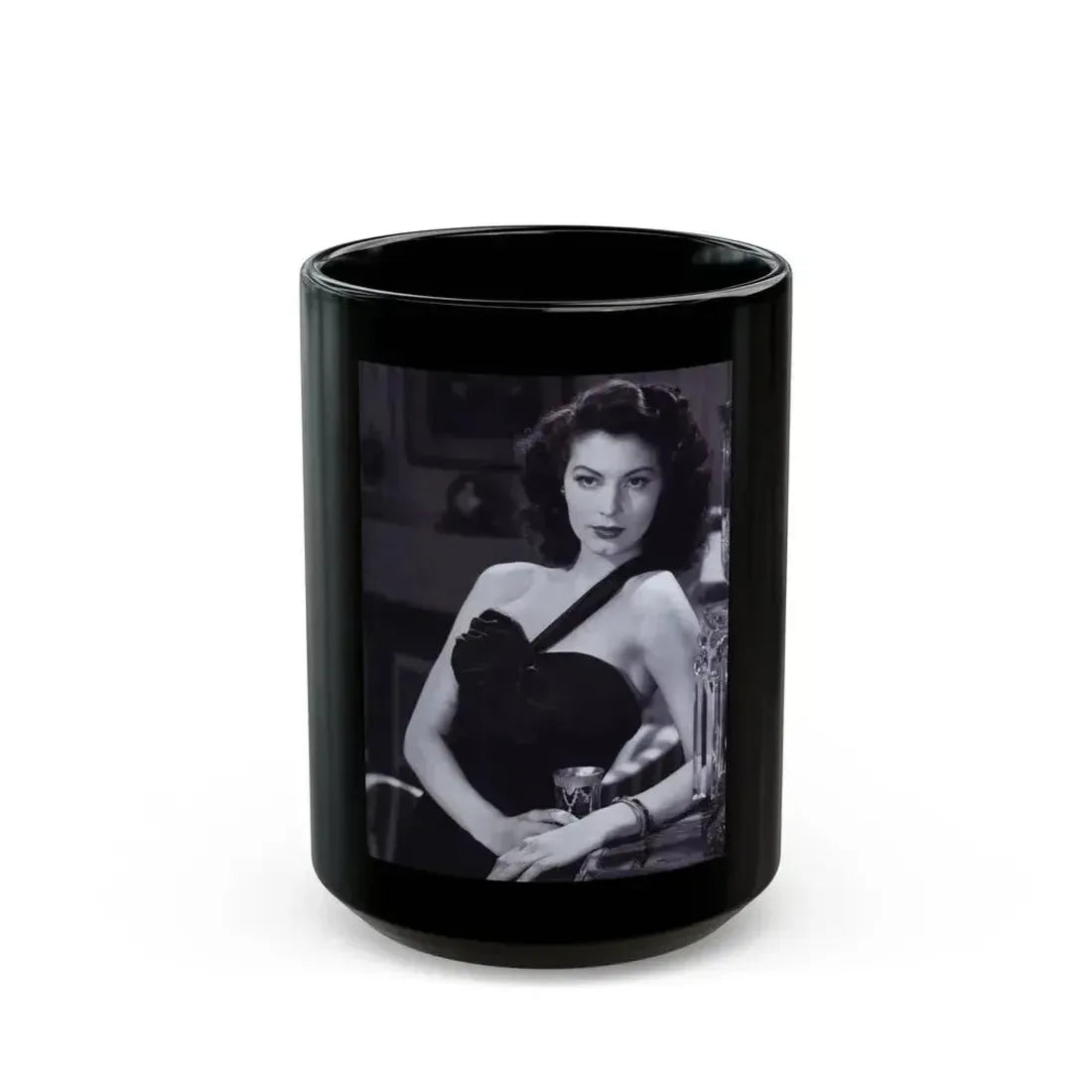 Ava Gardner #126 (Vintage Female Icon) Black Coffee Mug 15oz - Go Mug Yourself