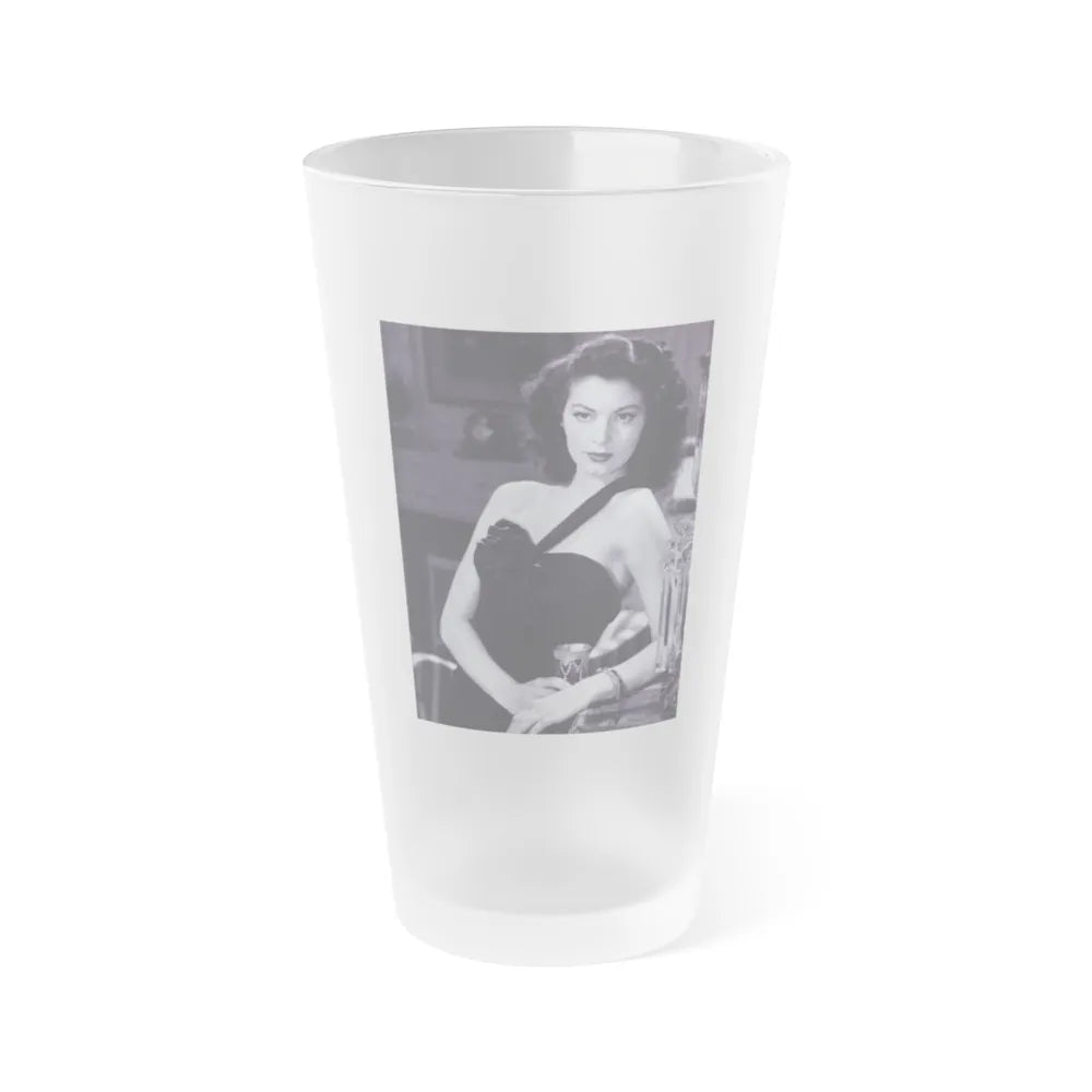 Ava Gardner #126 (Vintage Female Icon) Frosted Pint Glass 16oz-16oz-Frosted-Go Mug Yourself