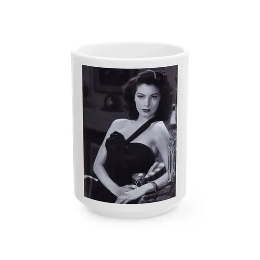 Ava Gardner #126 (Vintage Female Icon) White Coffee Mug 15oz - Go Mug Yourself